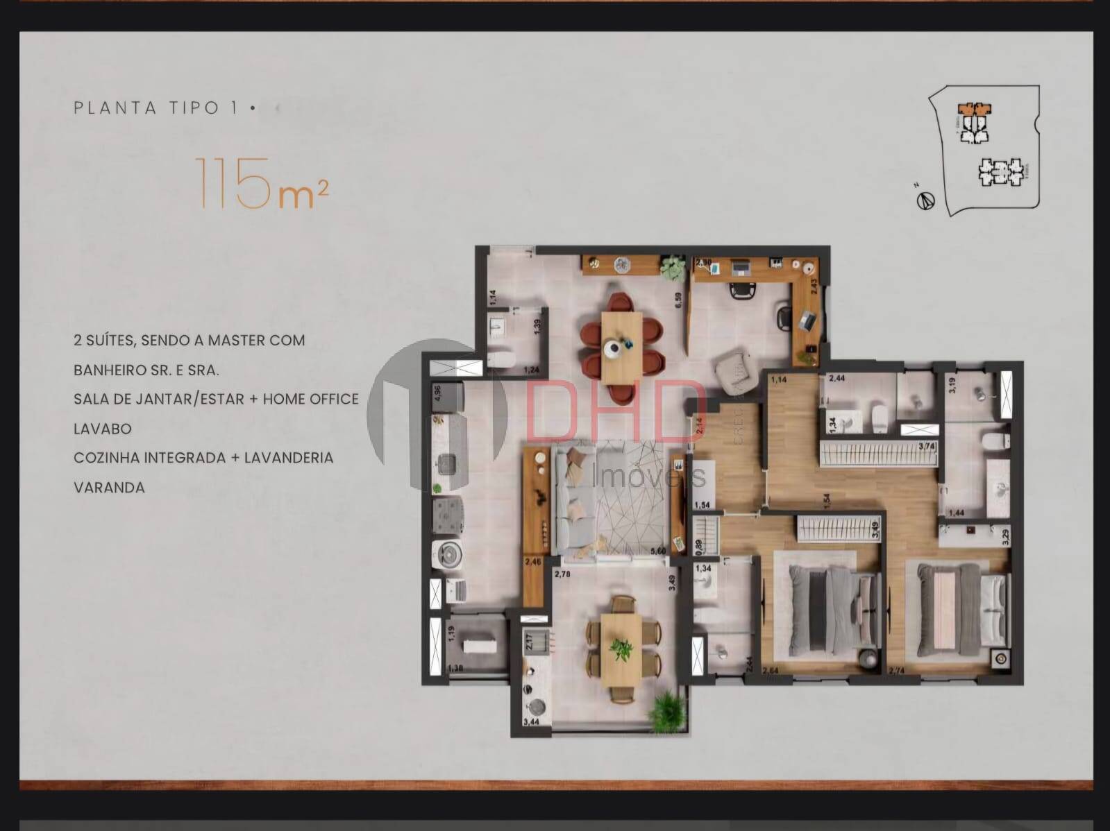 Apartamento, 2 quartos, 115 m² - Foto 1