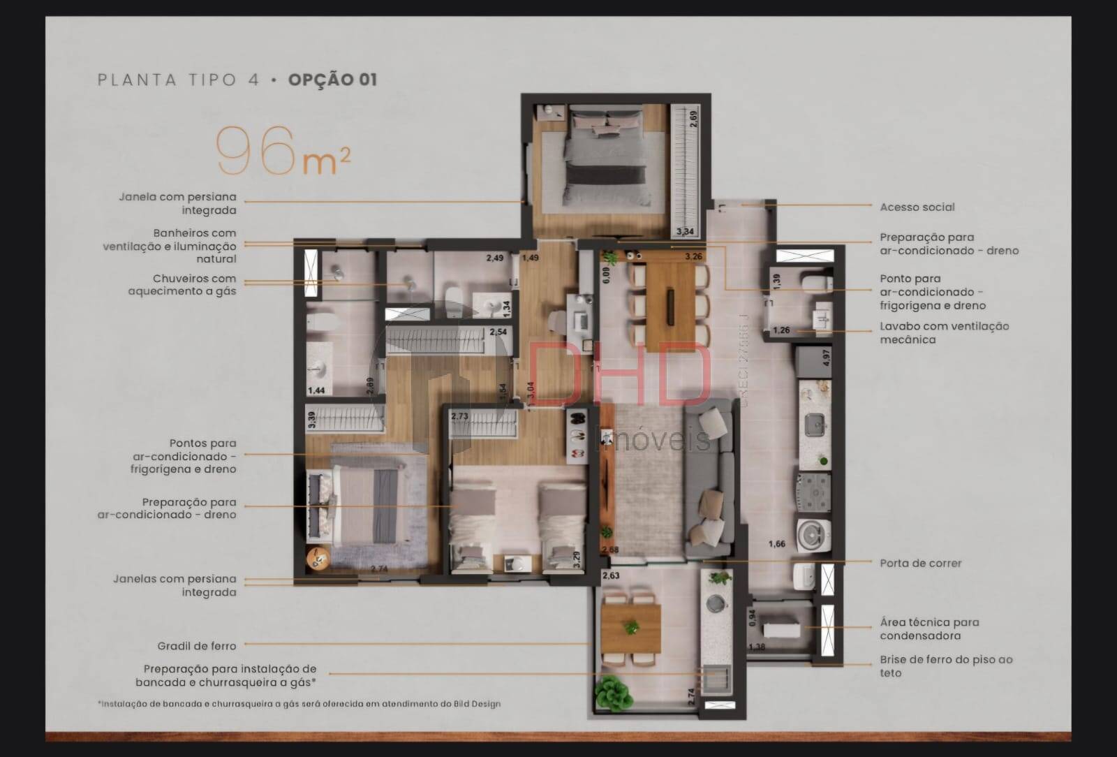 Apartamento, 3 quartos, 96 m² - Foto 1